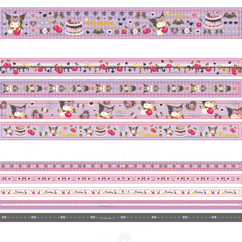 Sanrio Gold Foil Print Washi Tape - Set of 10
