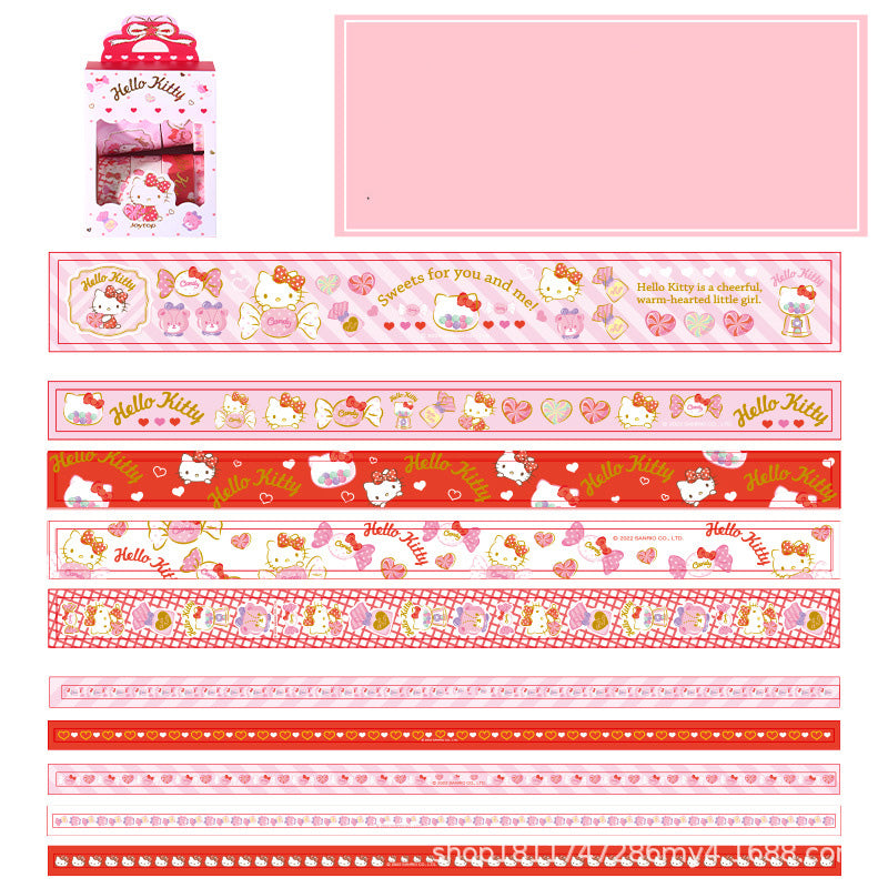 Sanrio Gold Foil Print Washi Tape - Set of 10