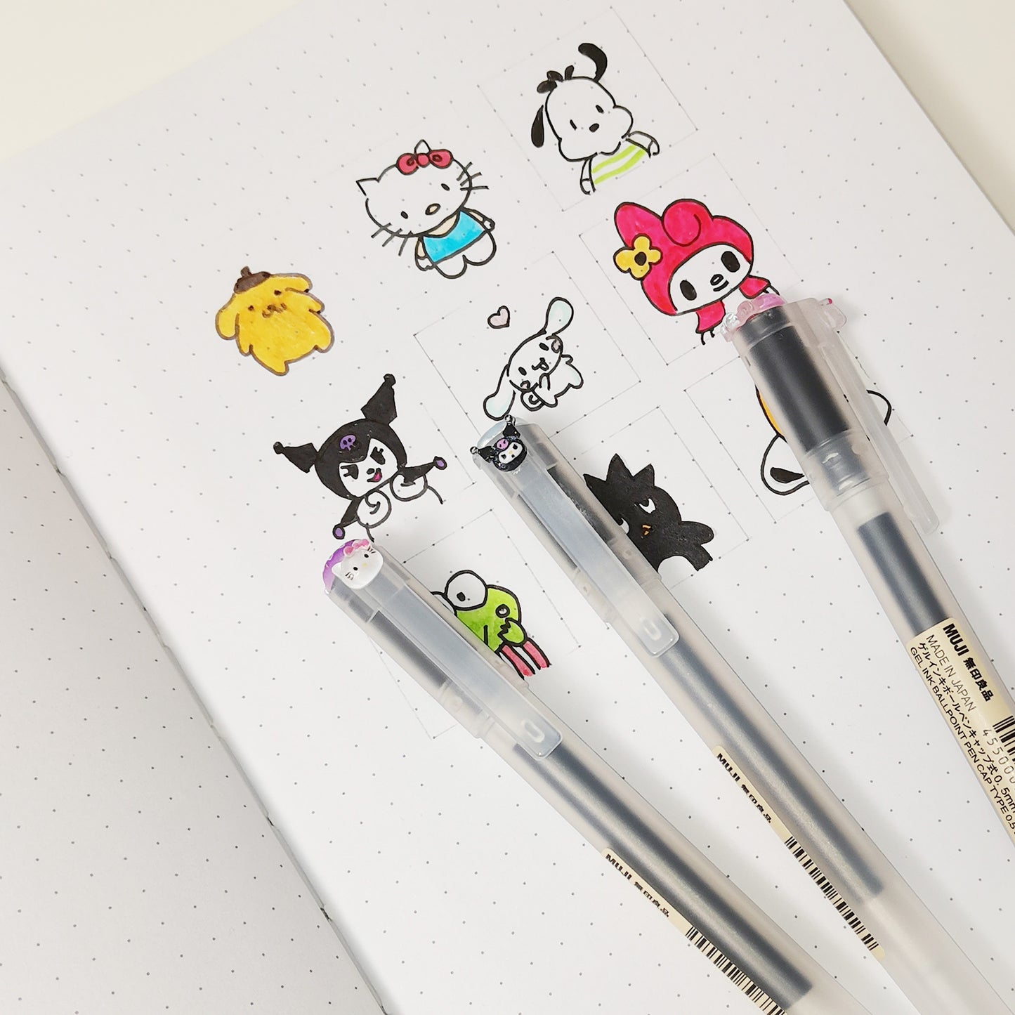 Muji x Sanrio Gel Pen - 0.5 mm - Black Ink