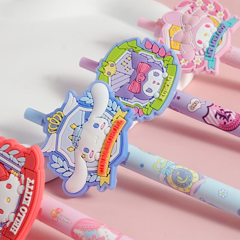 Sanrio Gel Pen - 0.5 mm - Black Ink - Set of 5 - Purple Box