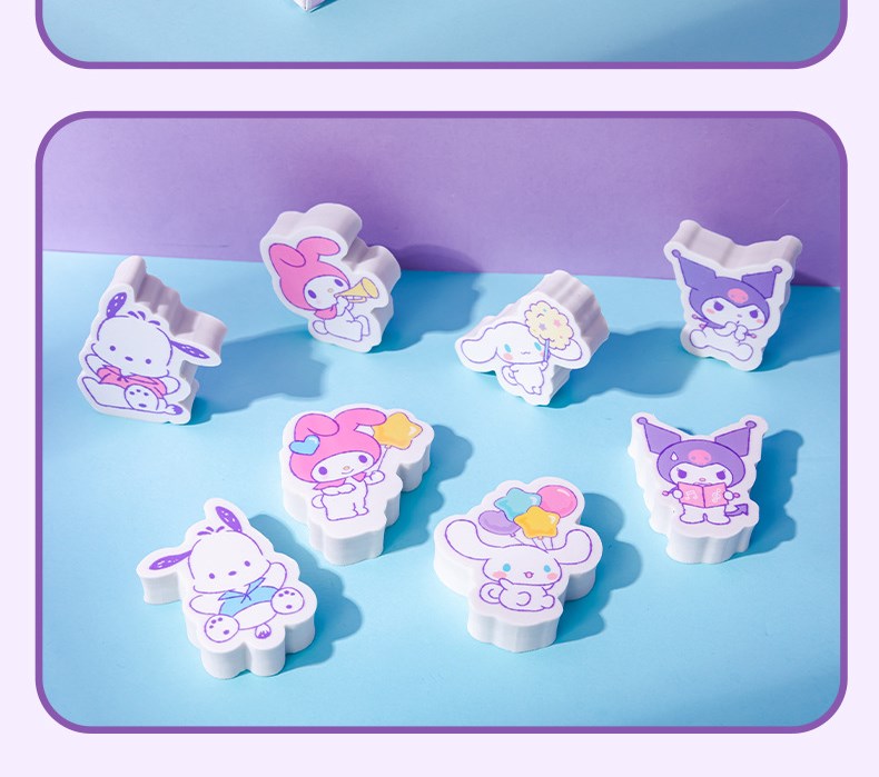 Cartoon-shaped Eraser - Purple Box