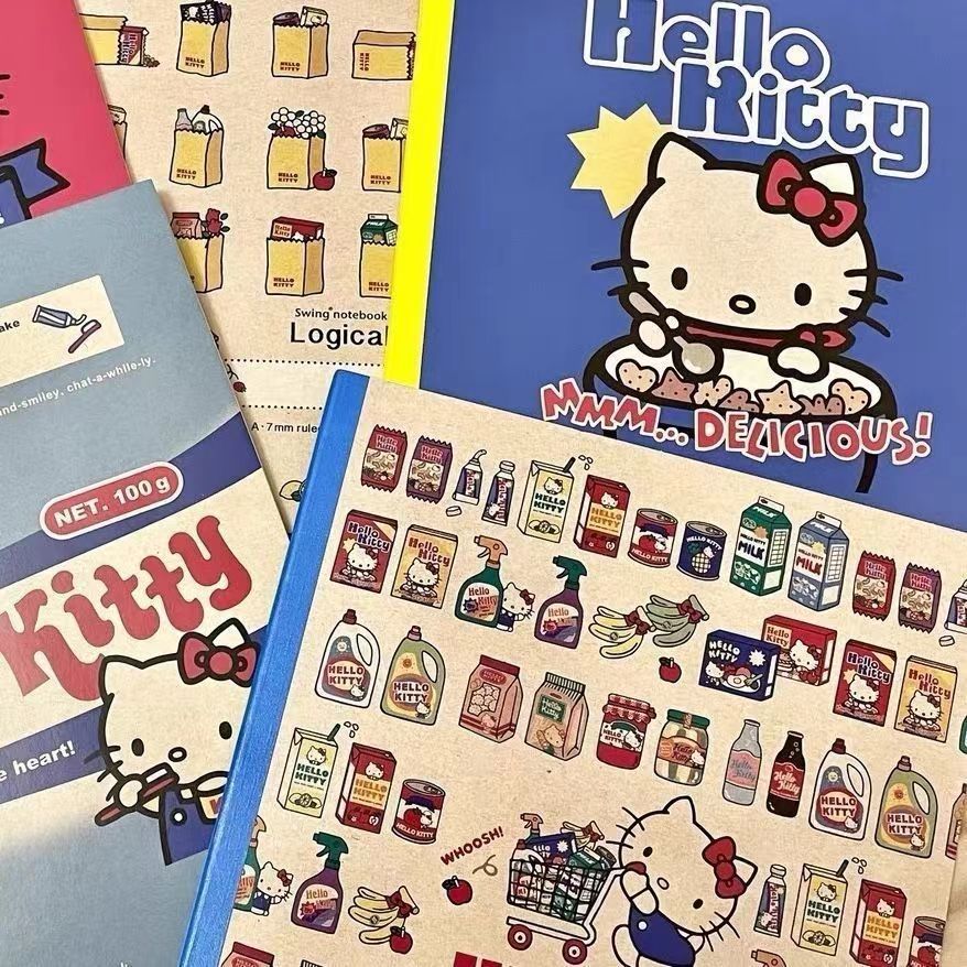 Hello Kitty Notebook - B5 - 7 mm Ruled - Vintage theme