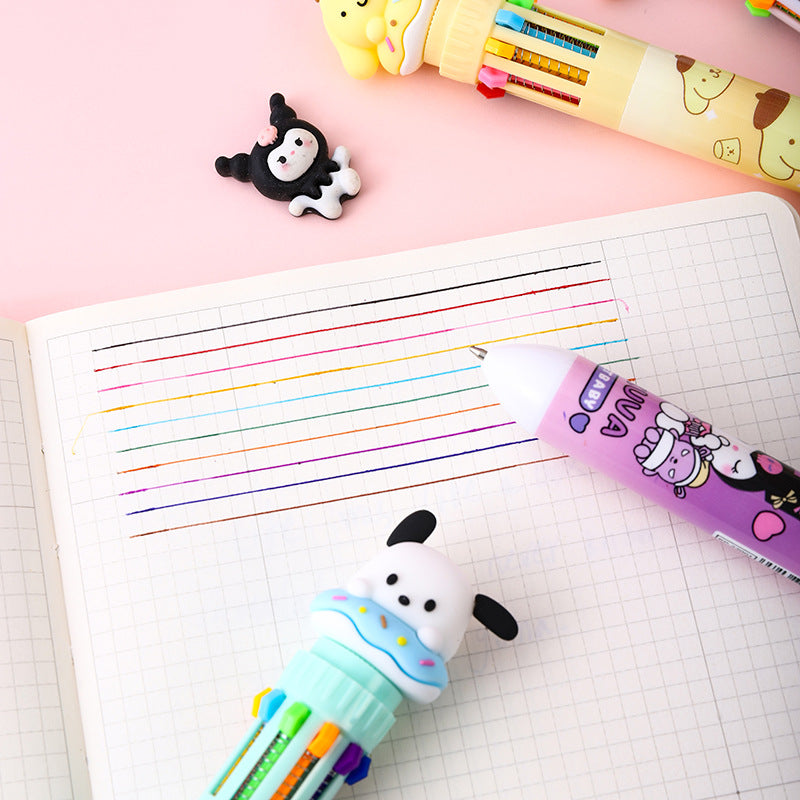 Multi Ballpoint Pen - 0.7 mm - 10 Colors