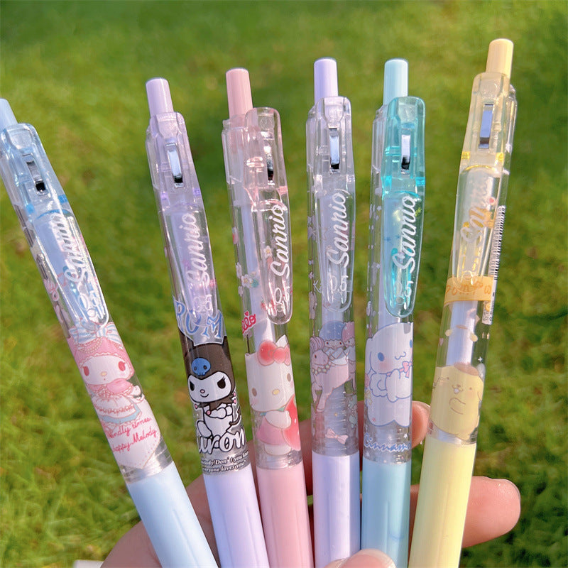 Clear Body Gel Pen - Set of 6 - 0.5 mm