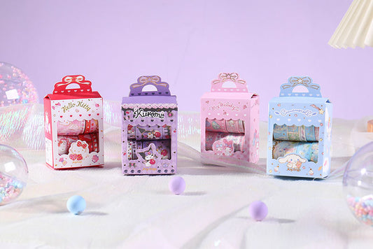 Sanrio Gold Foil Print Washi Tape - Set of 10