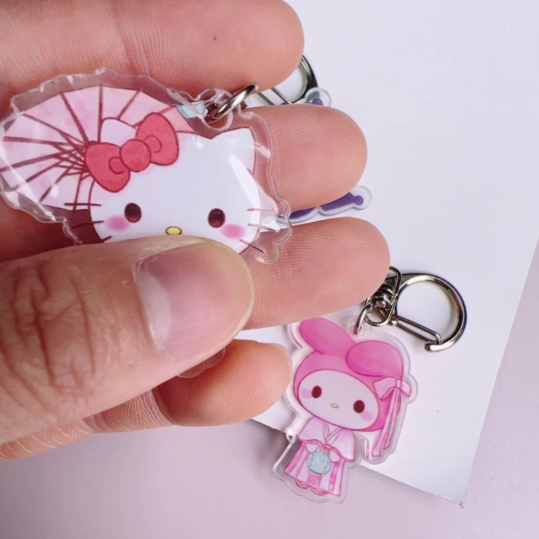 Classical Style Acrylic Keychain - A