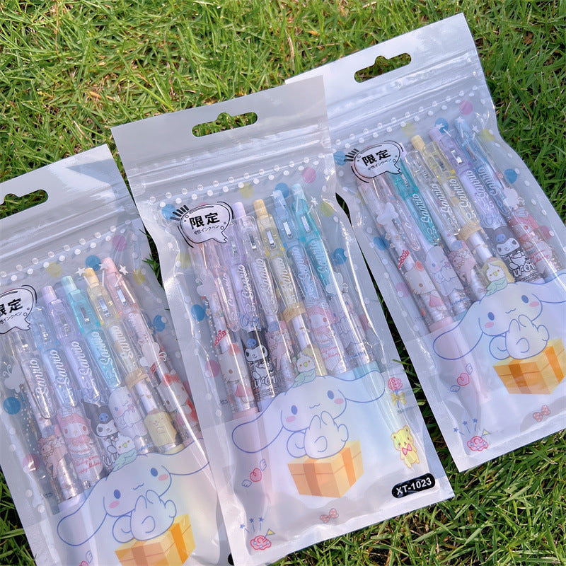 Clear Body Gel Pen - Set of 6 - 0.5 mm
