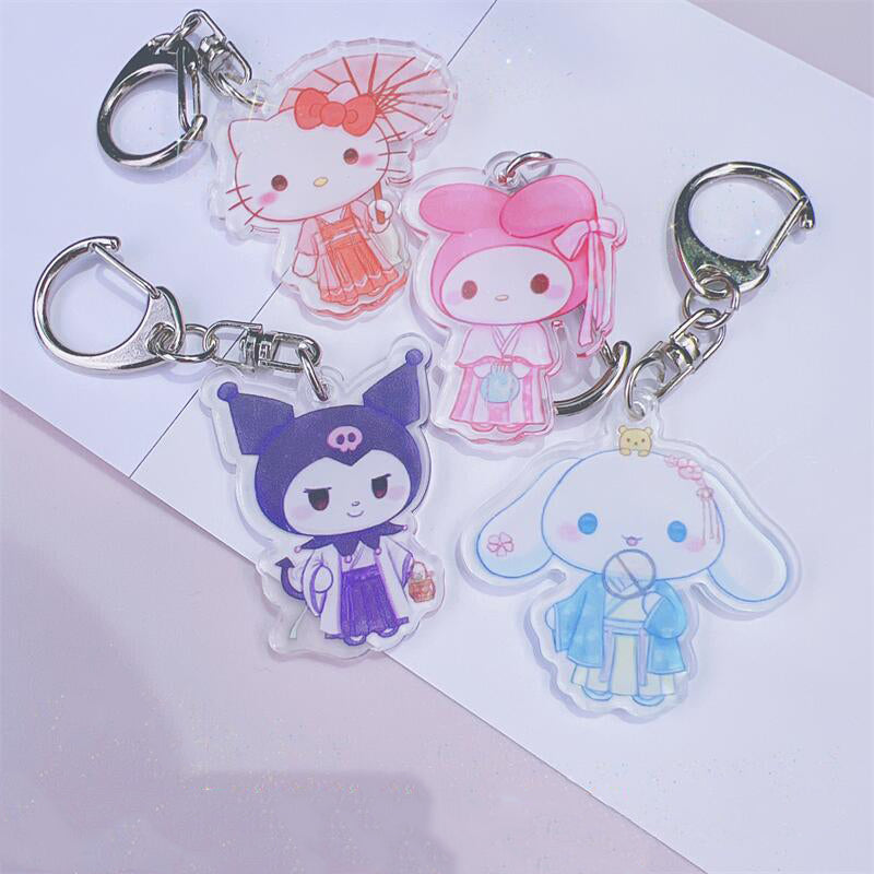 Classical Style Acrylic Keychain - A