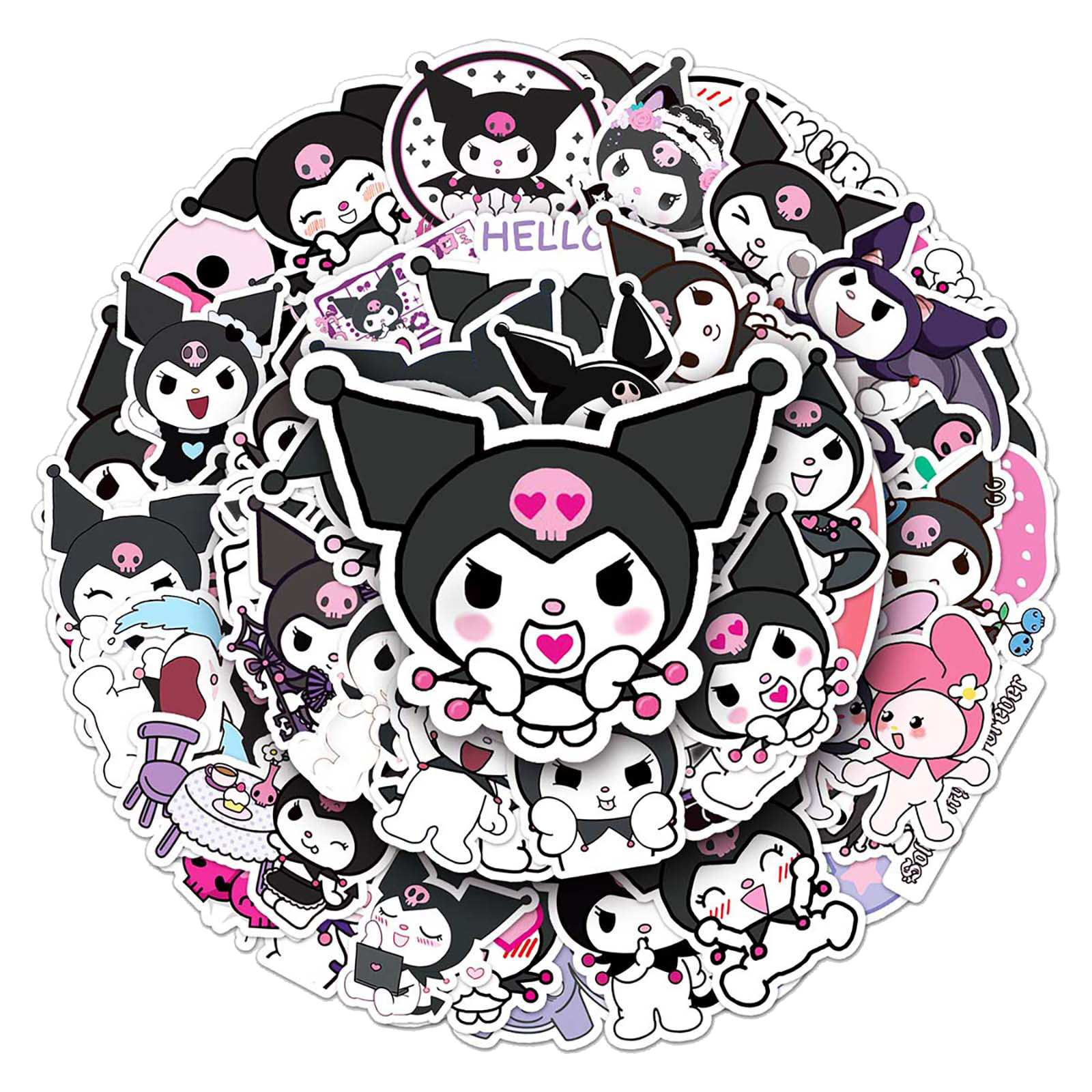 Sanrio Stickers -  Kuromi - 50pcs - 236