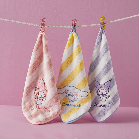 Sanrio Adorable Striped Hand Towel