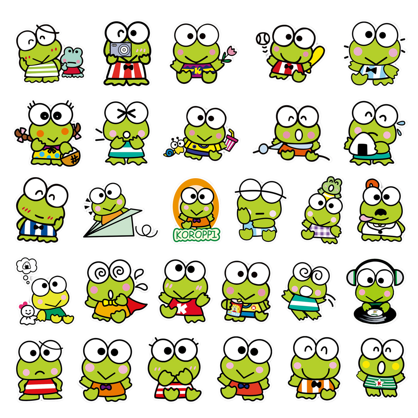 Cartoon Stickers - 50pcs - Keroppi