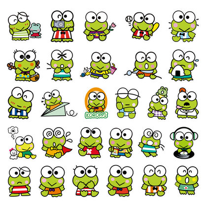 Cartoon Stickers - 50pcs - Keroppi