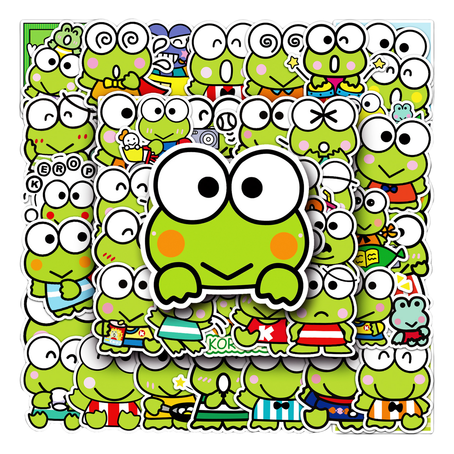 Cartoon Stickers - 50pcs - Keroppi