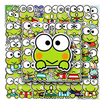 Cartoon Stickers - 50pcs - Keroppi