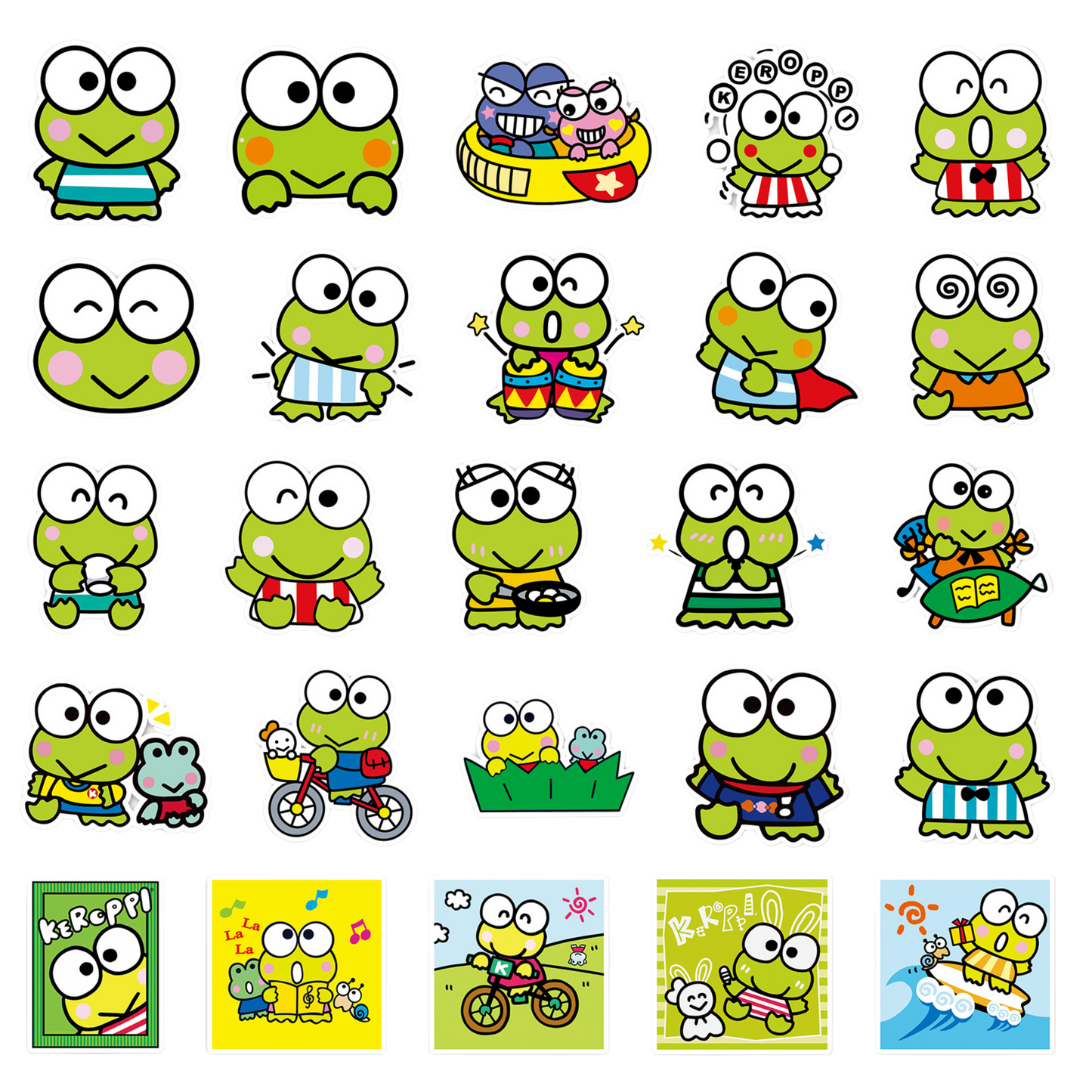 Cartoon Stickers - 50pcs - Keroppi