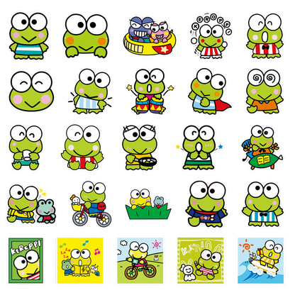 Cartoon Stickers - 50pcs - Keroppi