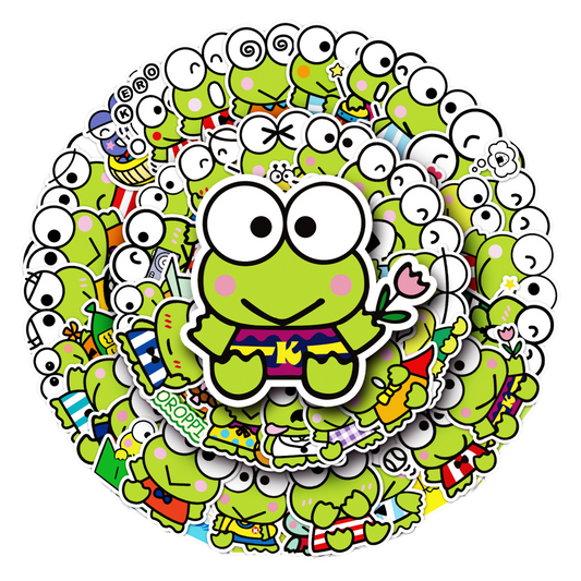 Cartoon Stickers - 50pcs - Keroppi