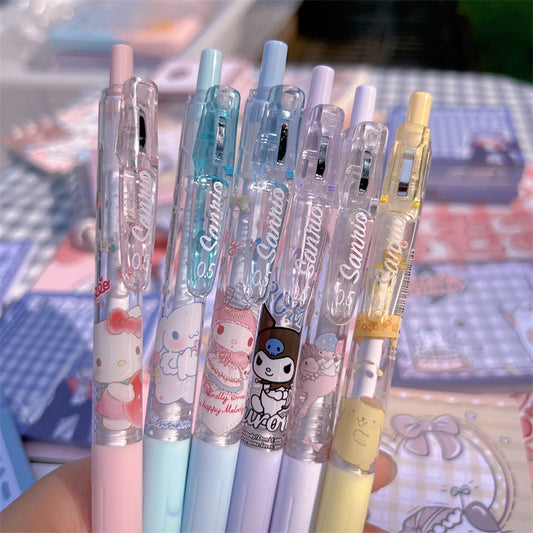 Clear Body Gel Pen - Set of 6 - 0.5 mm