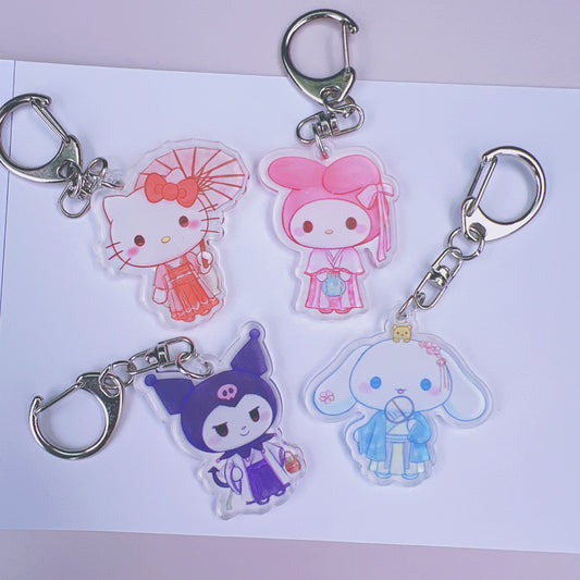 Classical Style Acrylic Keychain - A