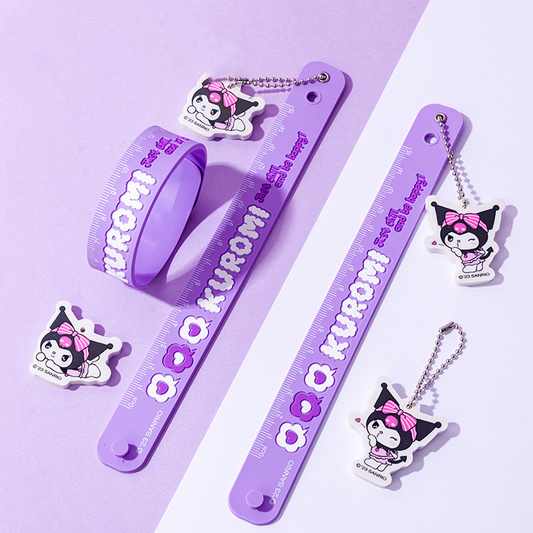 Kuromi Band Type Ruler with Eraser
